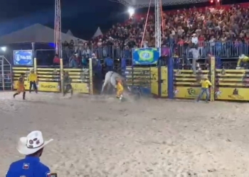 Peão é socorrido em estado grave após cair de touro em Festa de Peão de Saltinho, região de Piracicaba