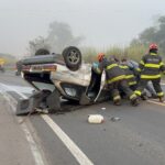 Grave colisão entre dois carros deixa quatro feridos em Piracicaba nesta manhã