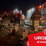 Carro capota após tentativa de ultrapassagem na rodovia Cornélio Pires em Piracicaba