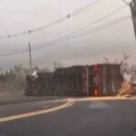 Caminhão desgovernado tomba na Serra de São Pedro