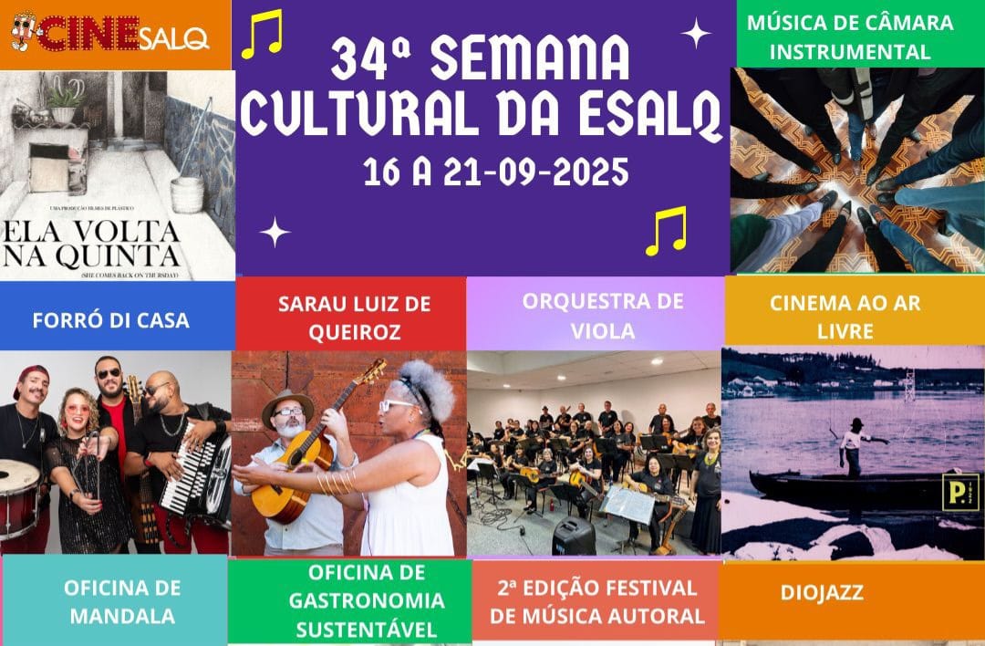 34ª Semana Cultural da Esalq acontece hoje (17) a 21 de setembro em Piracicaba