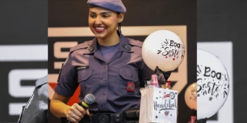 Atleta e policial militar de Piracicaba realiza palestra e se torna embaixadora do handebol do São Paulo Futebol Clube