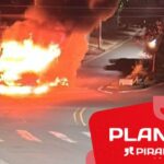 Ônibus do transporte público de Piracicaba é incendiado após morte de criminosos pela Força Tática na zona norte