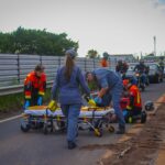 Motociclista sofre mal súbito e cai na Rodovia Geraldo de Barros, em Piracicaba