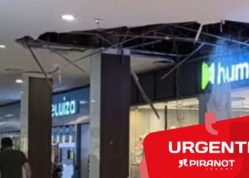 Parte do teto desaba no Shopping Piracicaba e assusta frequentadores; ninguém ficou ferido