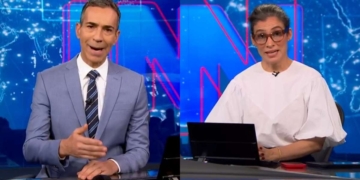 Tralli chama Renata Vasconcellos de “danadinha” ao vivo e quebra formalidade do Jornal Nacional