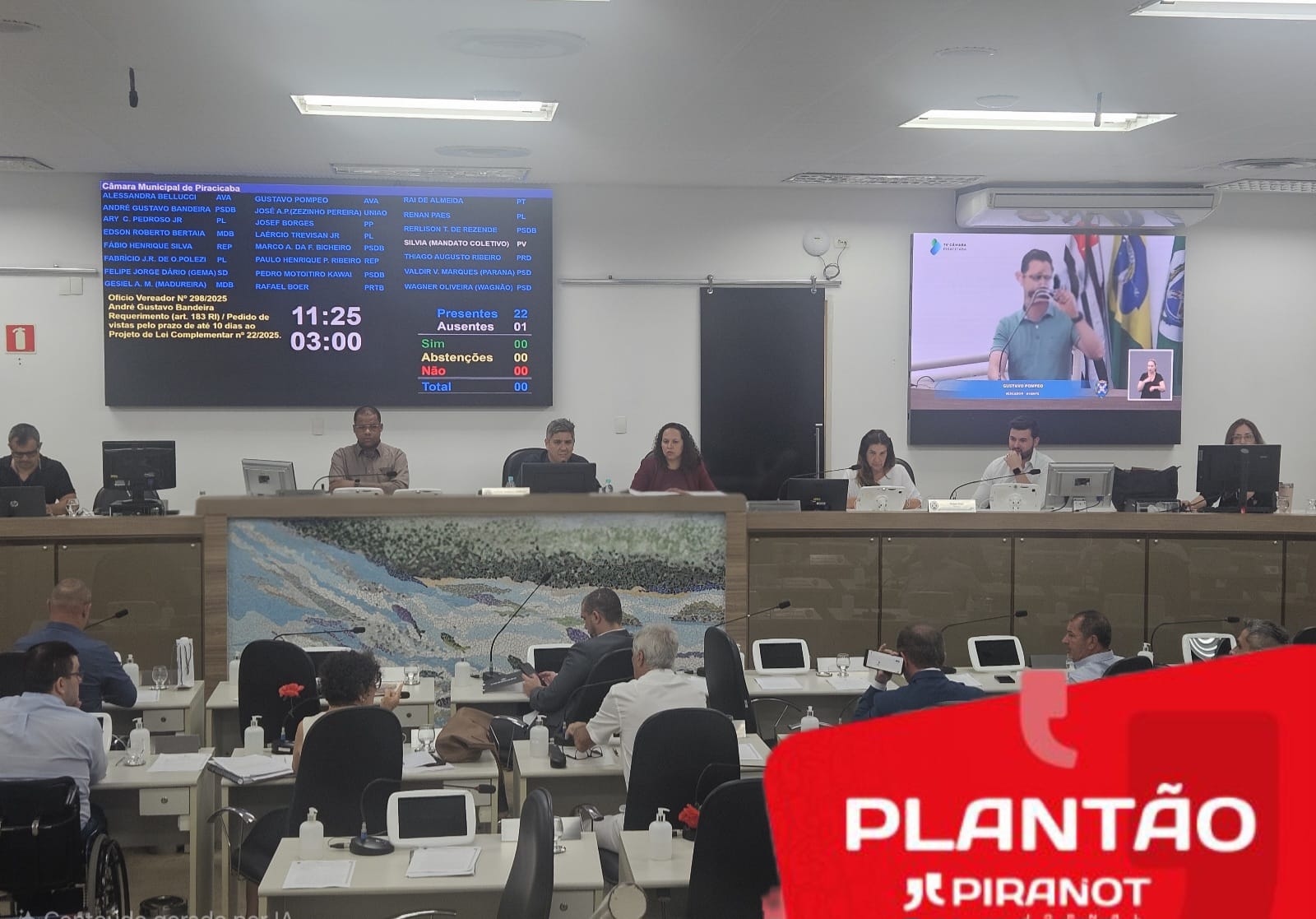 URGENTE: Com 14 votos favoráveis e sete contrários, Câmara de Piracicaba aprova projeto de aumento do IPTU