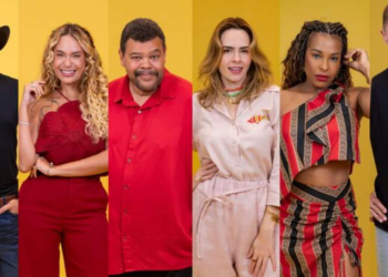 O grupo de Veteranos do BBB 26: Alberto Cowboy, Sarah Andrade, Babu Santana, Ana Paula Renault, S...