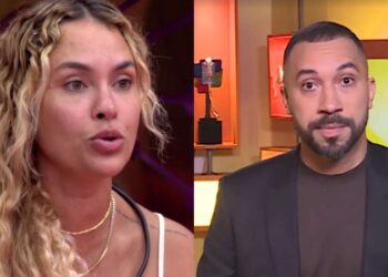 Sarah Andrade, participante do BBB 26, e Gil do Vigor (Reprodução/TV Globo) Foto: Contigo