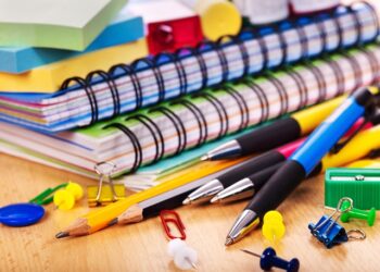 School office supplies on board.