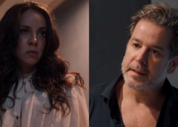 Zenilda (Andréia Horta) e Ferette (Murilo Benício) de Três Graças (Reprodução/TV Globo) Fot...