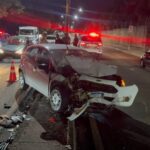 Homem fica em estado grave após colisão traseira de carros em Piracicaba