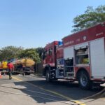 Caminhão com 15 mil litros de diesel colide em poste e provoca vazamento em Piracicaba
