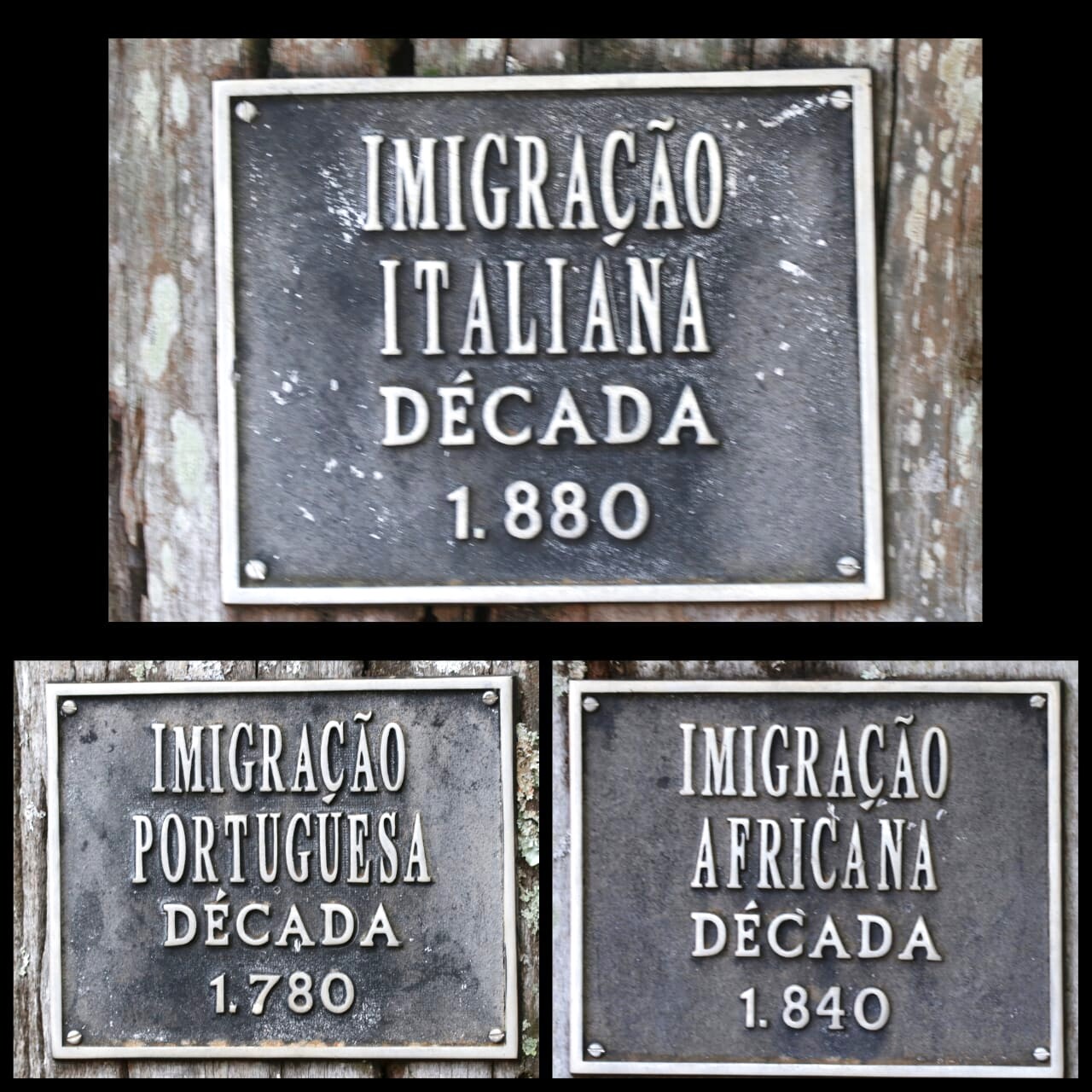 Placas registram a presença de imigrantes na formação de Itaqueri da Serra