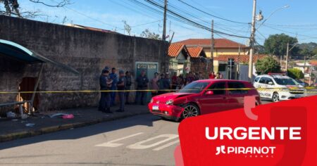 Carro invade ponto de ônibus e atropela três adolescentes em Piracicaba