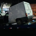 Fiat Fiorino usado pelos suspeitos, removido por guincho