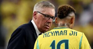 Ancelotti guarda Neymar para prorrogação na vitória do Brasil sobre o Japão