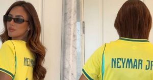 Bruna Biancardi mostra barriga de gravidez e ausência de aliança de Neymar repercute
