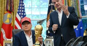 Trump vai entregar a taça na final da Copa do Mundo, confirma Infantino