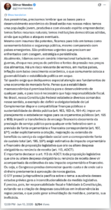 Gilmar critica gastos do Congresso e eleva pressão fiscal