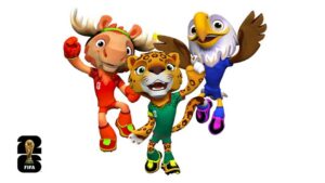 Copa de 2026 apresenta Maple, Zayu e Clutch como mascotes