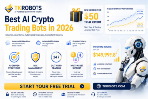 TKROBOTS lança robô de trading com IA para ações, forex e cripto