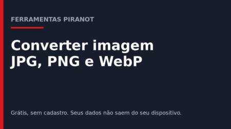 Converter imagem: como trocar entre JPG, PNG e WebP grátis