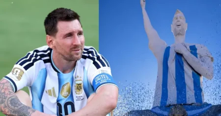 Cutral Co ergue maior estátua de Messi do mundo com 70 toneladas de aço