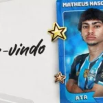 Grêmio anuncia Matheus Nascimento, ex-Botafogo, com contrato até 2030