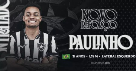 Botafogo anuncia Paulinho, ex-Midtjylland, para a lateral esquerda