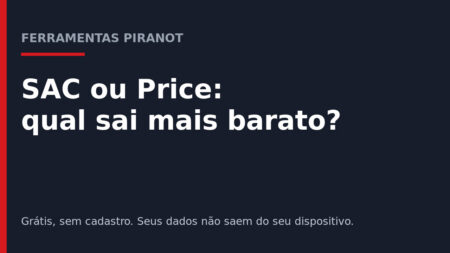 SAC ou Price: qual sistema de financiamento sai mais barato?