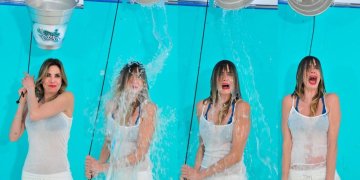 Luciana Gimenez engana telespectadores e toma banho de água quente em desafio