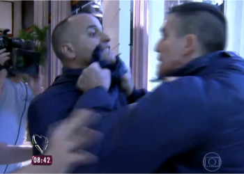 Cinegrafistas do “Mais Você” simulam briga ao vivo para promover reportagem