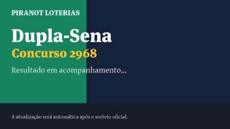 Resultado da Dupla-Sena 2968: veja dezenas sorteadas, rateio e prêmio