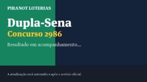 Resultado da Dupla-Sena 2986: veja dezenas sorteadas, rateio e prêmio