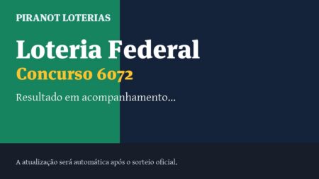 Resultado da Loteria Federal 6072: veja dezenas sorteadas, rateio e prêmio