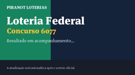 Resultado da Loteria Federal 6077: veja dezenas sorteadas, rateio e prêmio