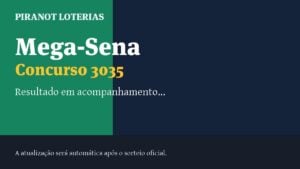 Resultado da Mega-Sena 3035: veja dezenas sorteadas, rateio e prêmio
