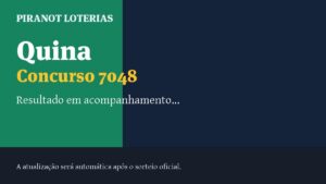 Resultado da Quina 7048: veja dezenas sorteadas, rateio e prêmio