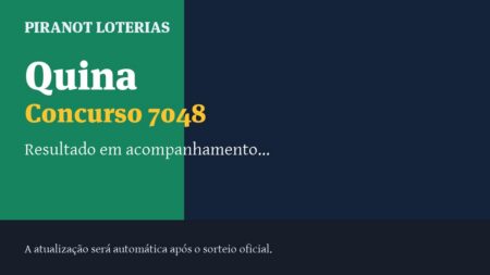 Resultado da Quina 7048: veja dezenas sorteadas, rateio e prêmio