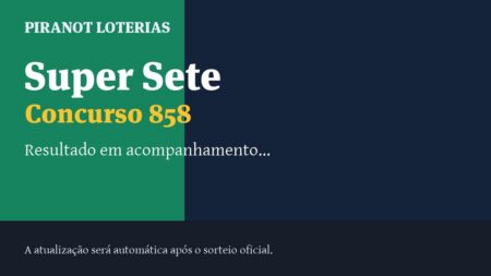 Resultado da Super Sete 858: veja dezenas sorteadas, rateio e prêmio