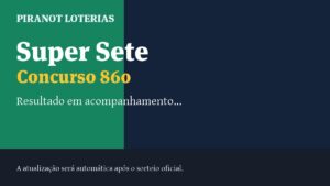 Resultado da Super Sete 860: veja dezenas sorteadas, rateio e prêmio