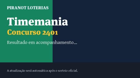 Resultado da Timemania 2401: veja dezenas sorteadas, rateio e prêmio