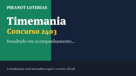 Resultado da Timemania 2403: veja dezenas sorteadas, rateio e prêmio