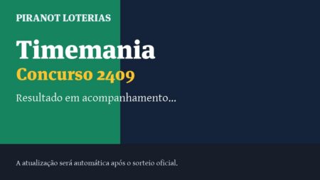 Resultado da Timemania 2409: veja dezenas sorteadas, rateio e prêmio