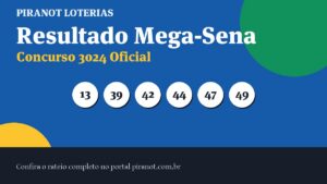 Mega-Sena 3024 acumula; prêmio vai a R$ 23.000.000,00
