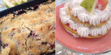 Receita de Mousse de goiaba e crocante de morango